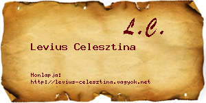 Levius Celesztina névjegykártya